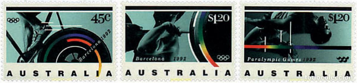 Sellos: 43038 MNH AUSTRALIA 1992 25 JUEGOS OLIMPICOS VERANO BARCELONA 1992 - JUEGOS PARALIMPICOS. BARCELONA