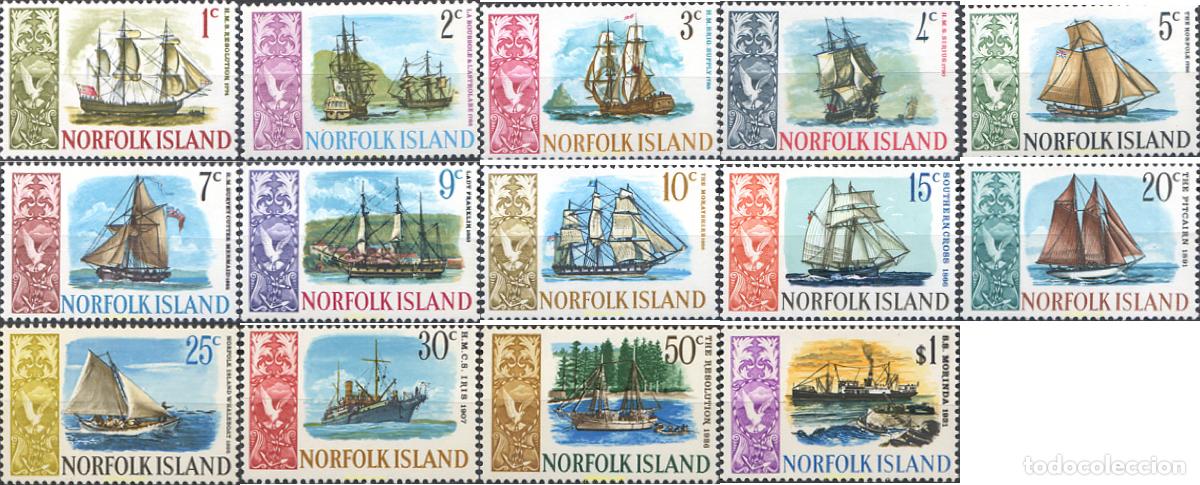 Sellos: 43172 MNH NORFOLK 1967 BARCOS