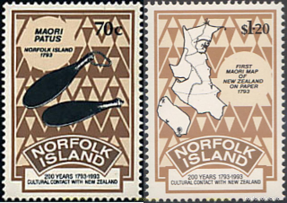 Sellos: 44860 MNH NORFOLK 1993 200 ANIVERSARIO DE LAS RELACIONES CON NUEVA ZELANDA