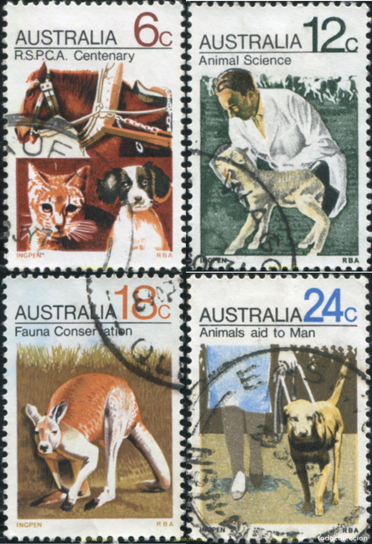 Sellos: 790254 USED AUSTRALIA 1971 SOCIEDAD PROTECTORA DE ANIMALES
