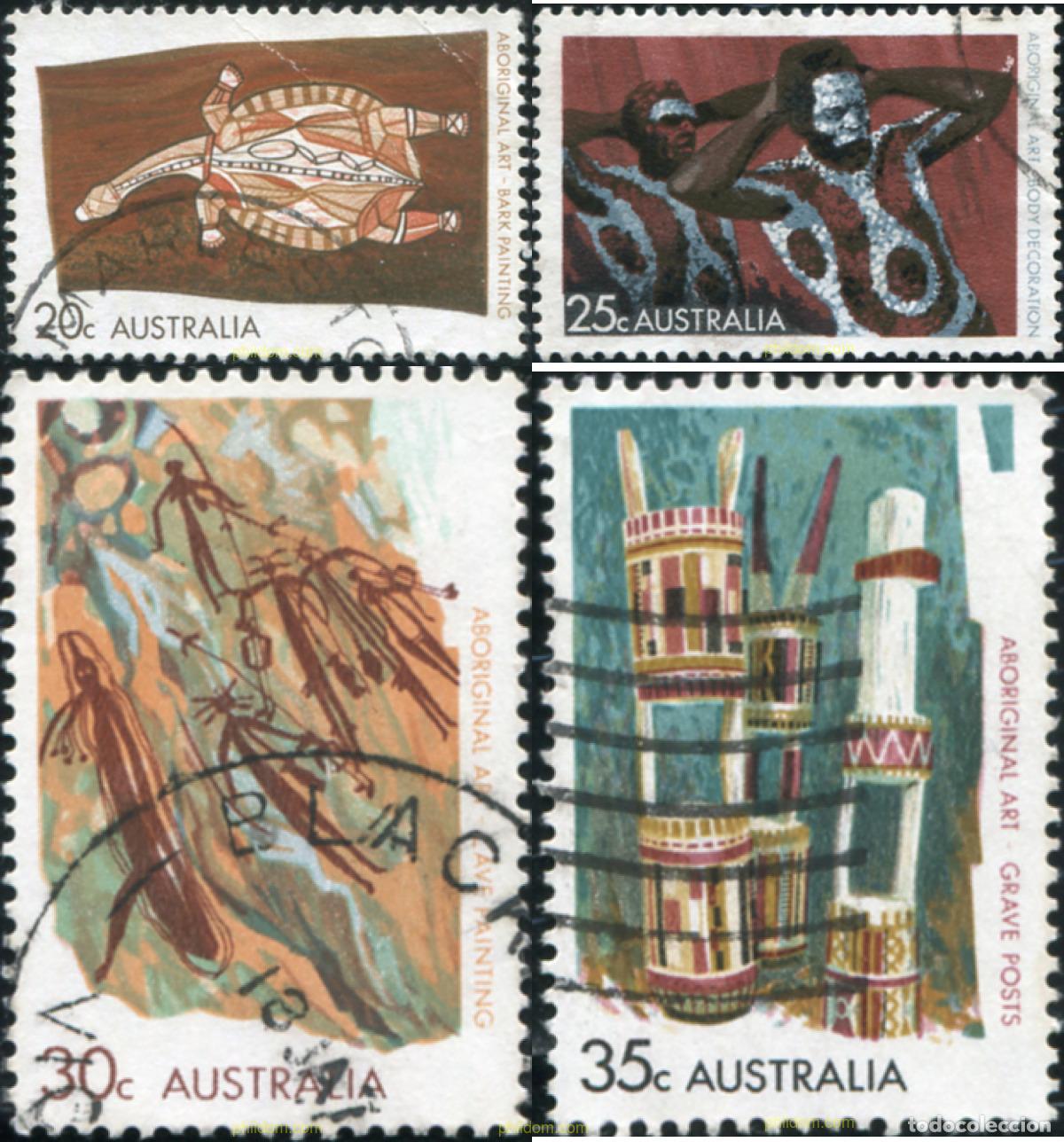Sellos: 790255 USED AUSTRALIA 1971 ARTE ABORIGEN