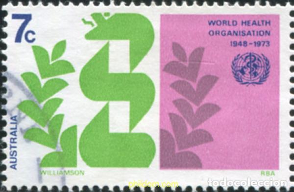 Sellos: 790270 USED AUSTRALIA 1973 25 ANIVERSARIO DE LA OMS