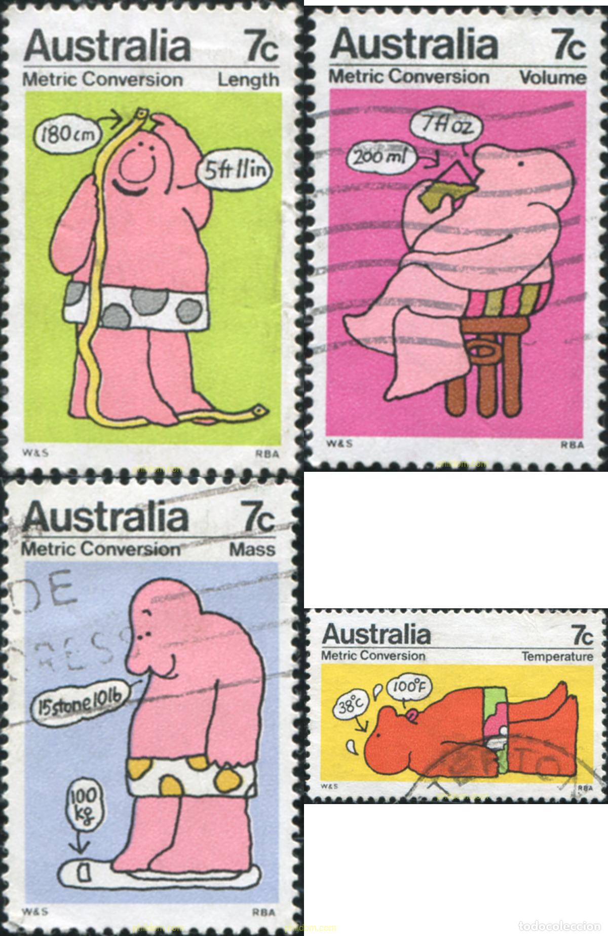 Sellos: 790269 USED AUSTRALIA 1973 CONVERSION AL SISTEMA METRICO