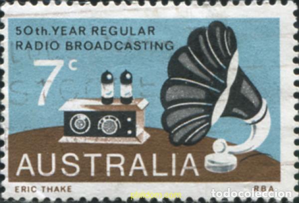 Sellos: 790274 USED AUSTRALIA 1973 50 ANIVERSARIO DE LA RADIO AUSTRALIANA