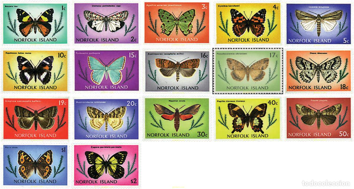 Sellos: 76628 MNH NORFOLK 1976 MARIPOSAS