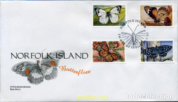 Sellos: 285250 MNH NORFOLK 1997 MARIPOSAS