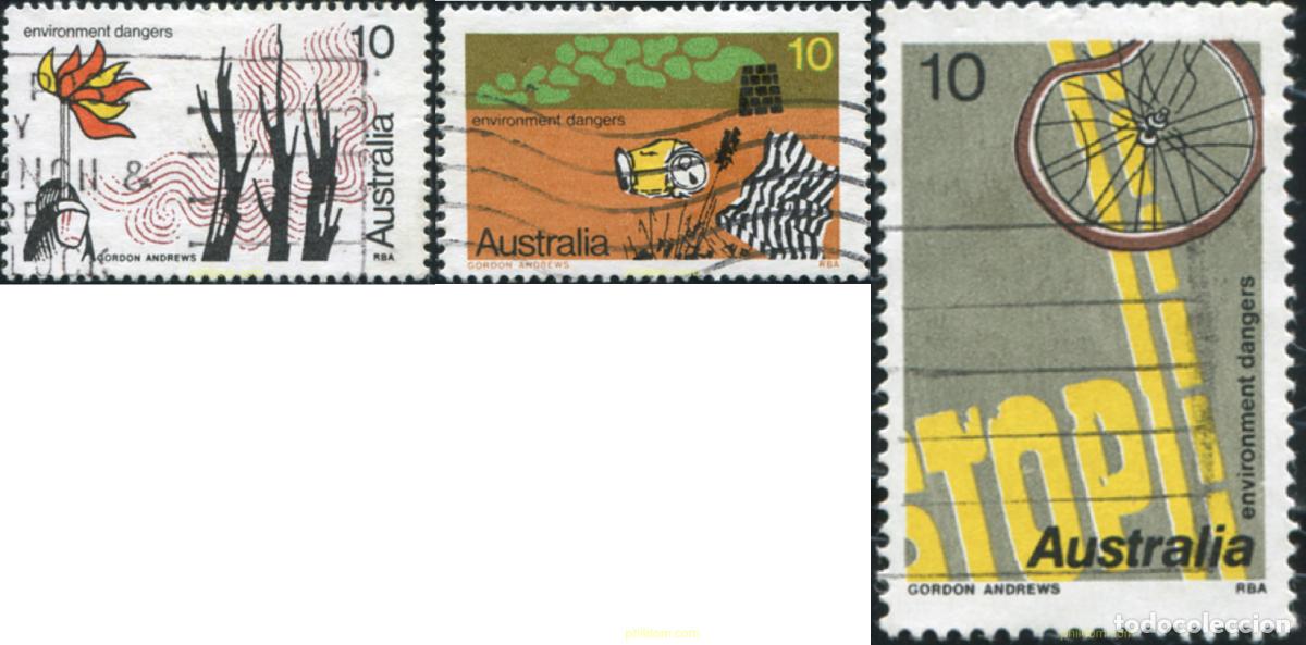 Sellos: 790371 USED AUSTRALIA 1975 PELIGROS PARA EL MEDIO AMBIENTE