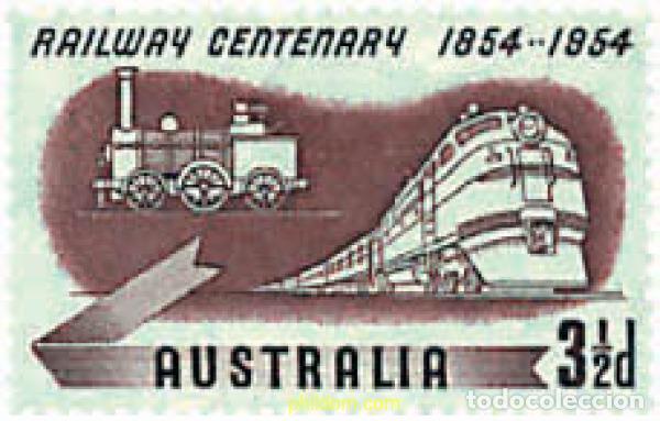 Sellos: 57269 MNH AUSTRALIA 1954 CENTENARIO DE LOS FERROCARRILES AUSTRALIANOS