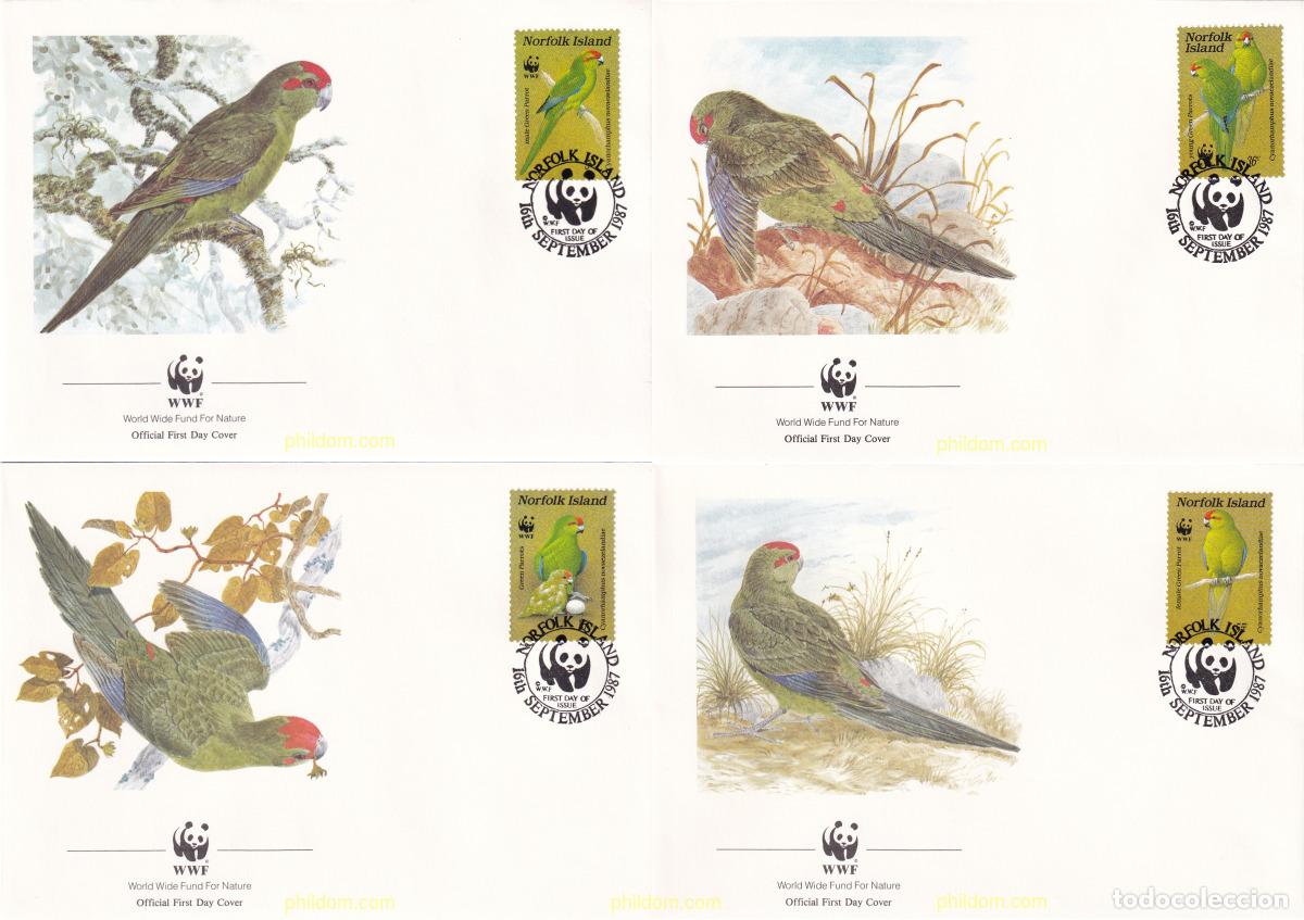 Sellos: 23112 MNH NORFOLK 1987 LORO DE FRENTE ROJA