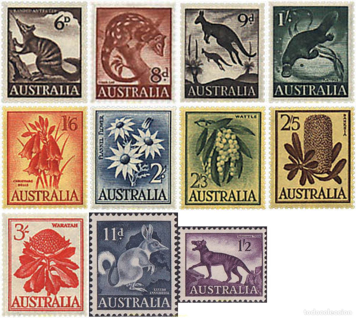 Sellos: 99801 MNH AUSTRALIA 1959 FAUNA Y FLORA