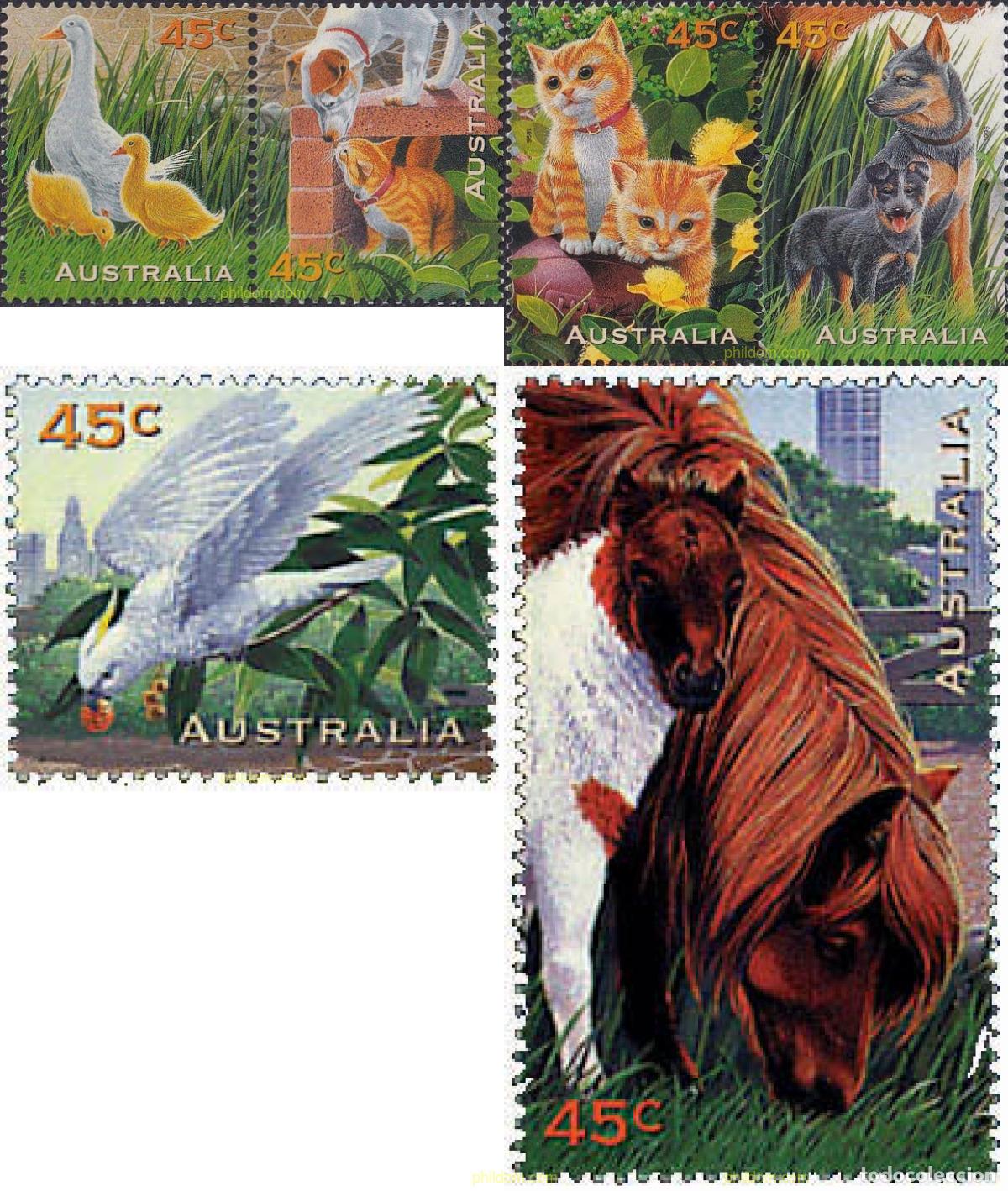 Sellos: 128877 MNH AUSTRALIA 1996 ANIMALES DE COMPA&Ntilde;IA