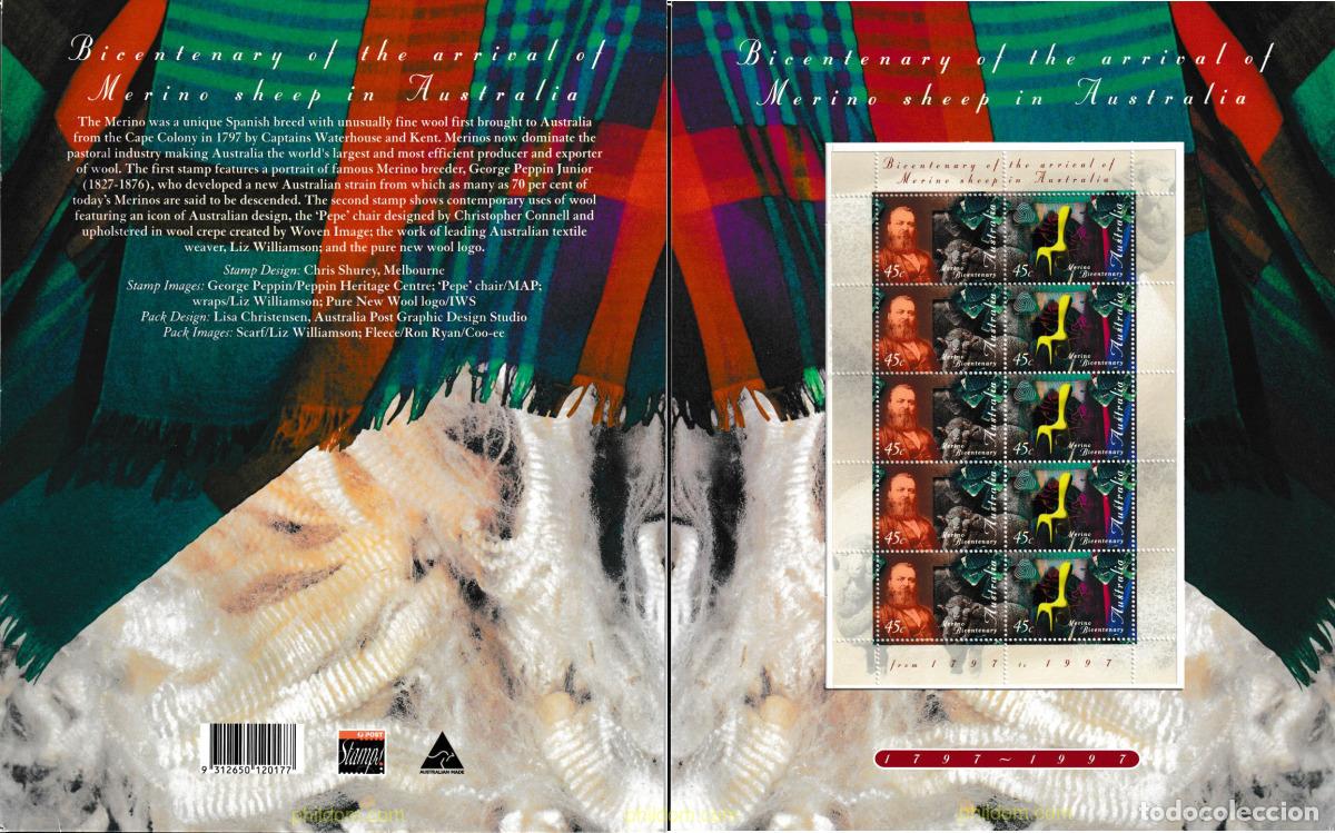 Sellos: 607831 MNH AUSTRALIA 1997 200 ANIVERSARIO DE LAS OVEJAS MERINO EN AUSTRALIA