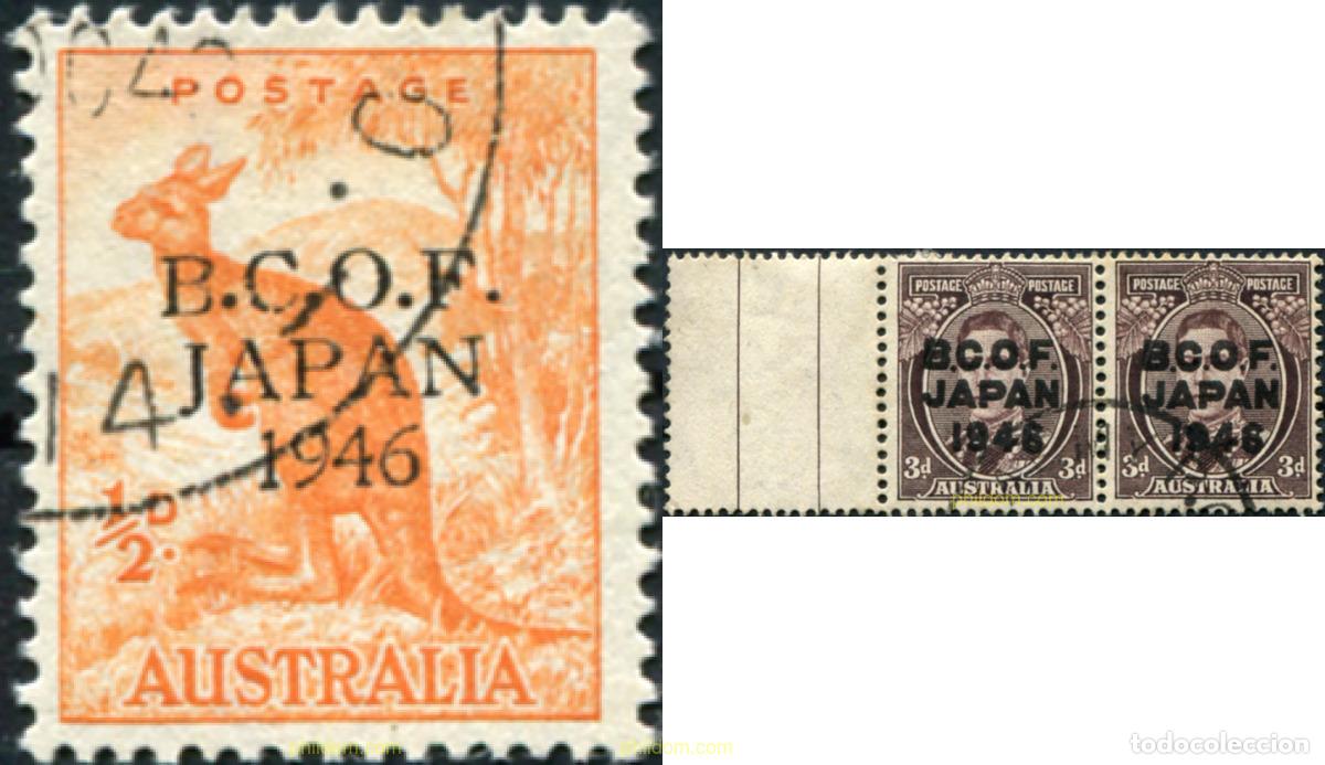 Sellos: 790628 USED AUSTRALIA 1946 SELLOS DE FUERZAS DE OCUPACI&oacute;N