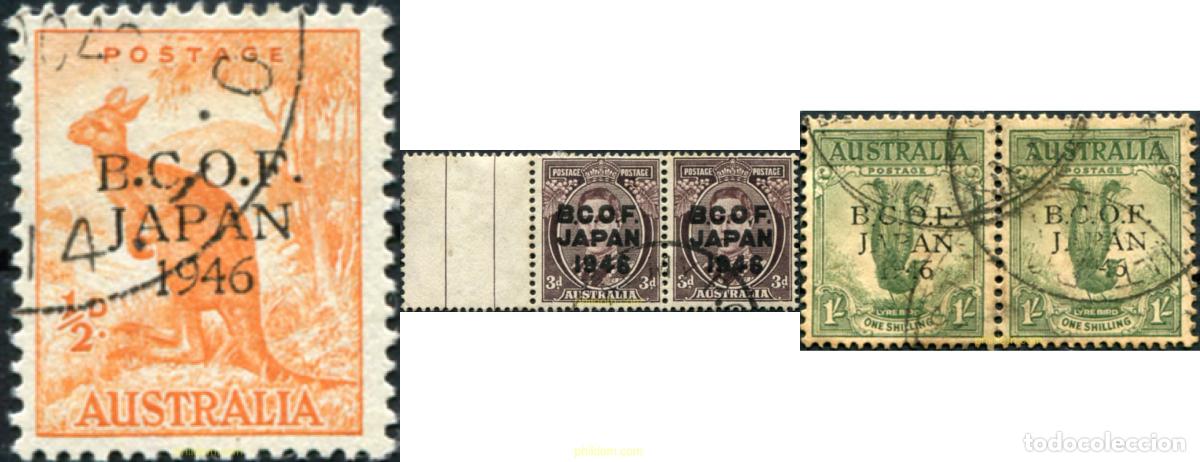 Sellos: 790628 USED AUSTRALIA 1946 SELLOS DE FUERZAS DE OCUPACI&oacute;N