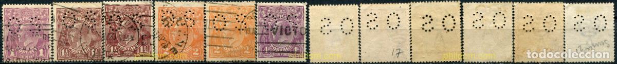 Sellos: 790661 USED AUSTRALIA 1915 SELLOS DE 1914-23 PERFORADOS