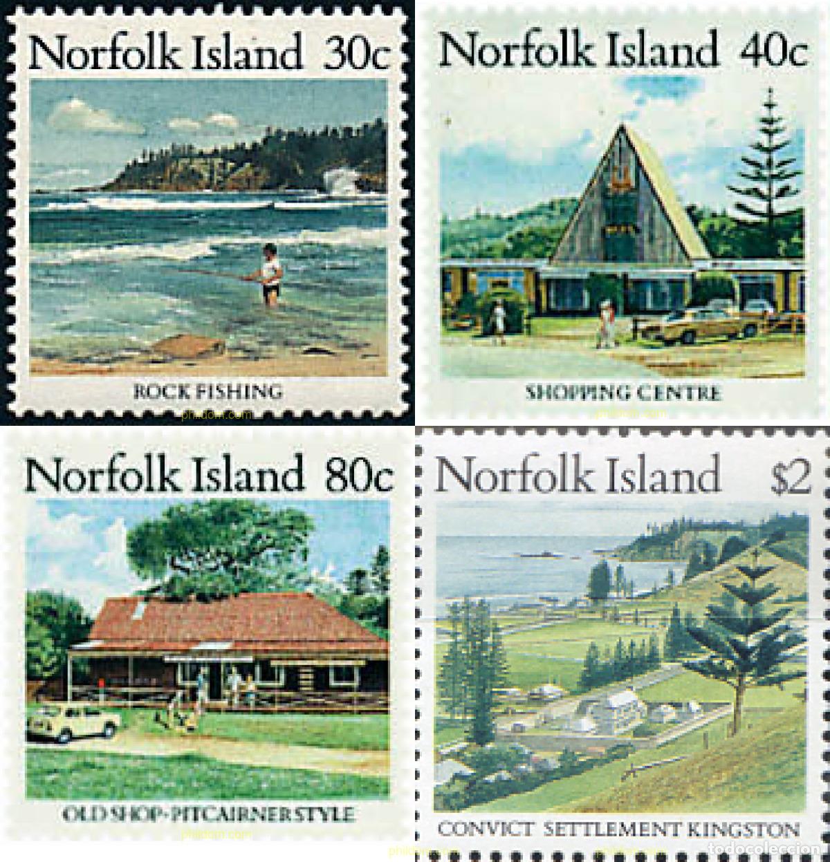 Sellos: 348213 MNH NORFOLK 1987 PAISAJES Y MONUMENTOS