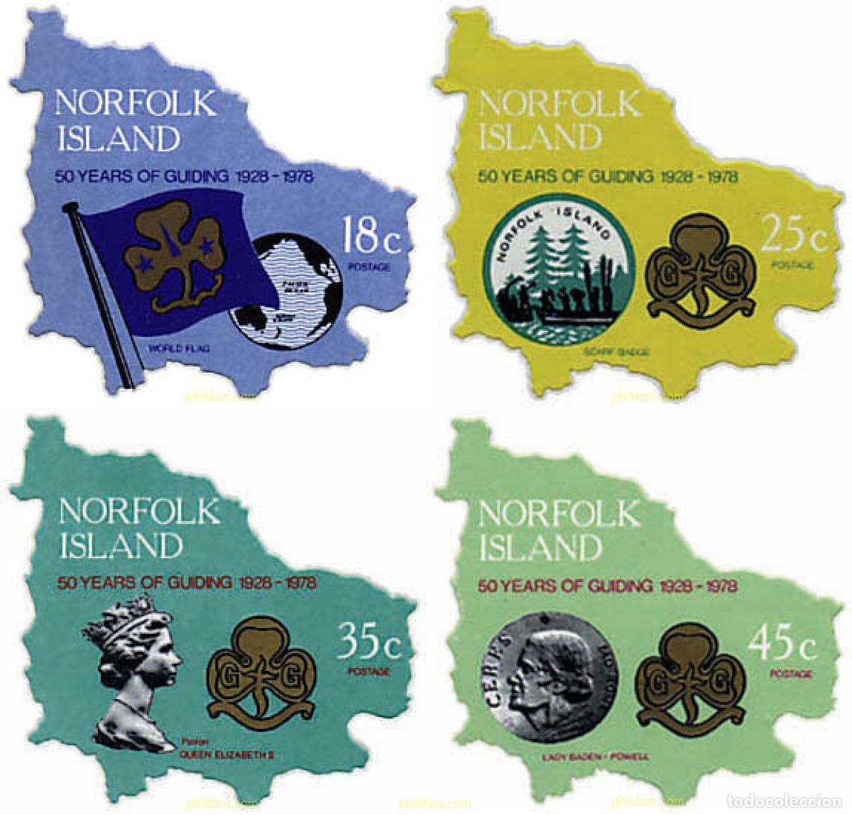 Sellos: 39926 MNH NORFOLK 1978 50 ANIVERSARIO DEL ESCULTISMO FEMENINO