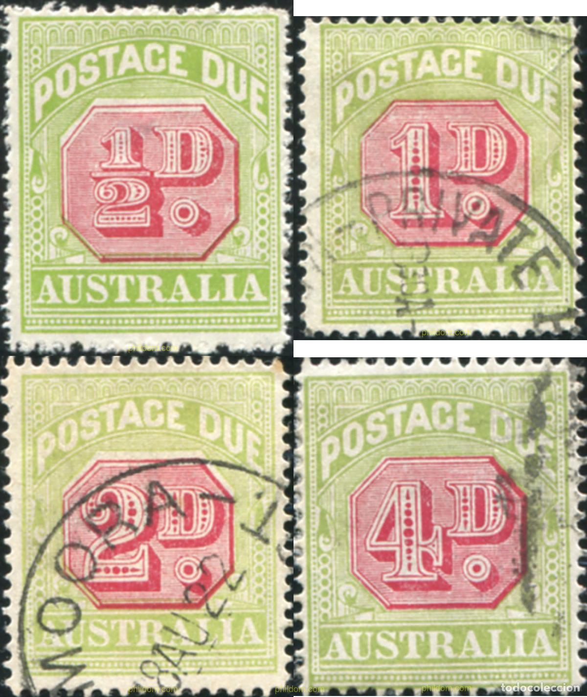 Sellos: 790722 USED AUSTRALIA 1909 SELLOS DE TASAS