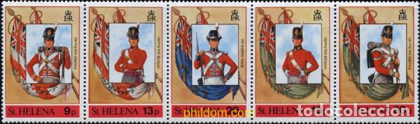 Sellos: 330892 MNH SANTA ELENA 1989 TRAJES MILITARES
