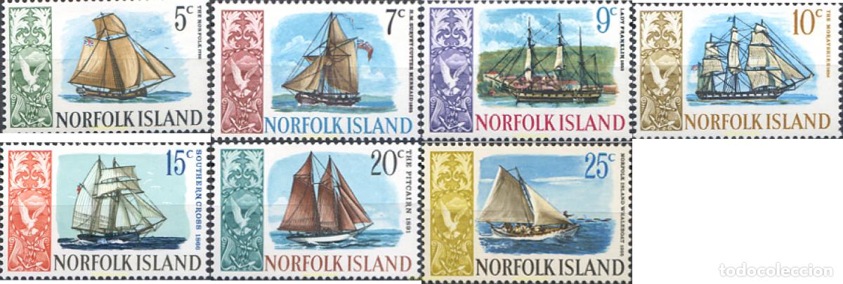 Sellos: 348204 MNH NORFOLK 1967 BARCOS