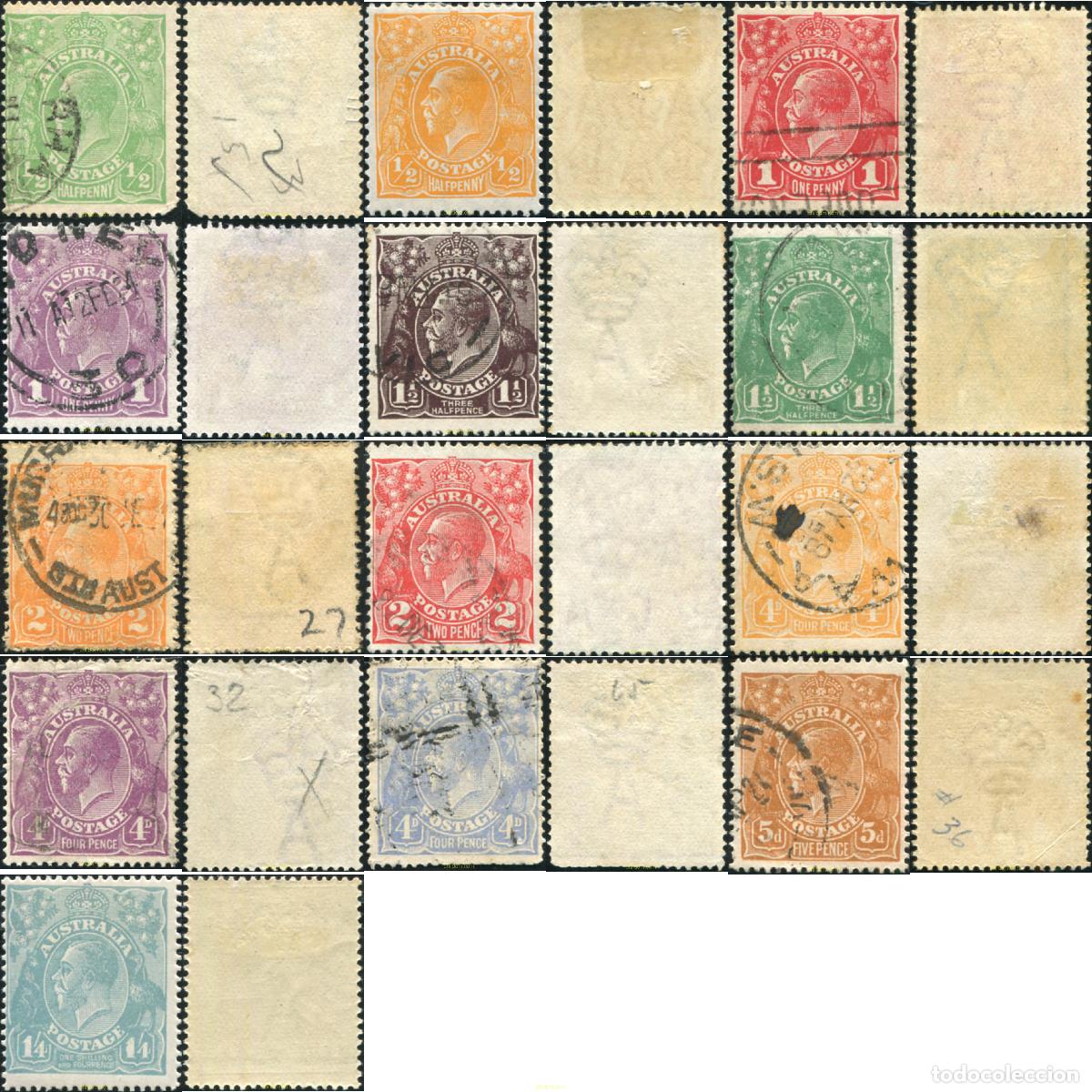 Sellos: 790916 USED AUSTRALIA 1914 REY GEORGE V