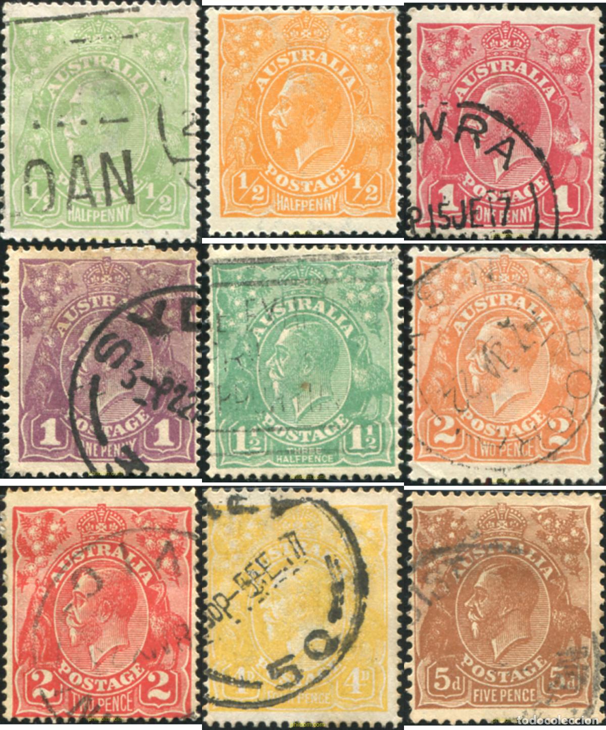 Sellos: 790917 USED AUSTRALIA 1914 REY GEORGE V