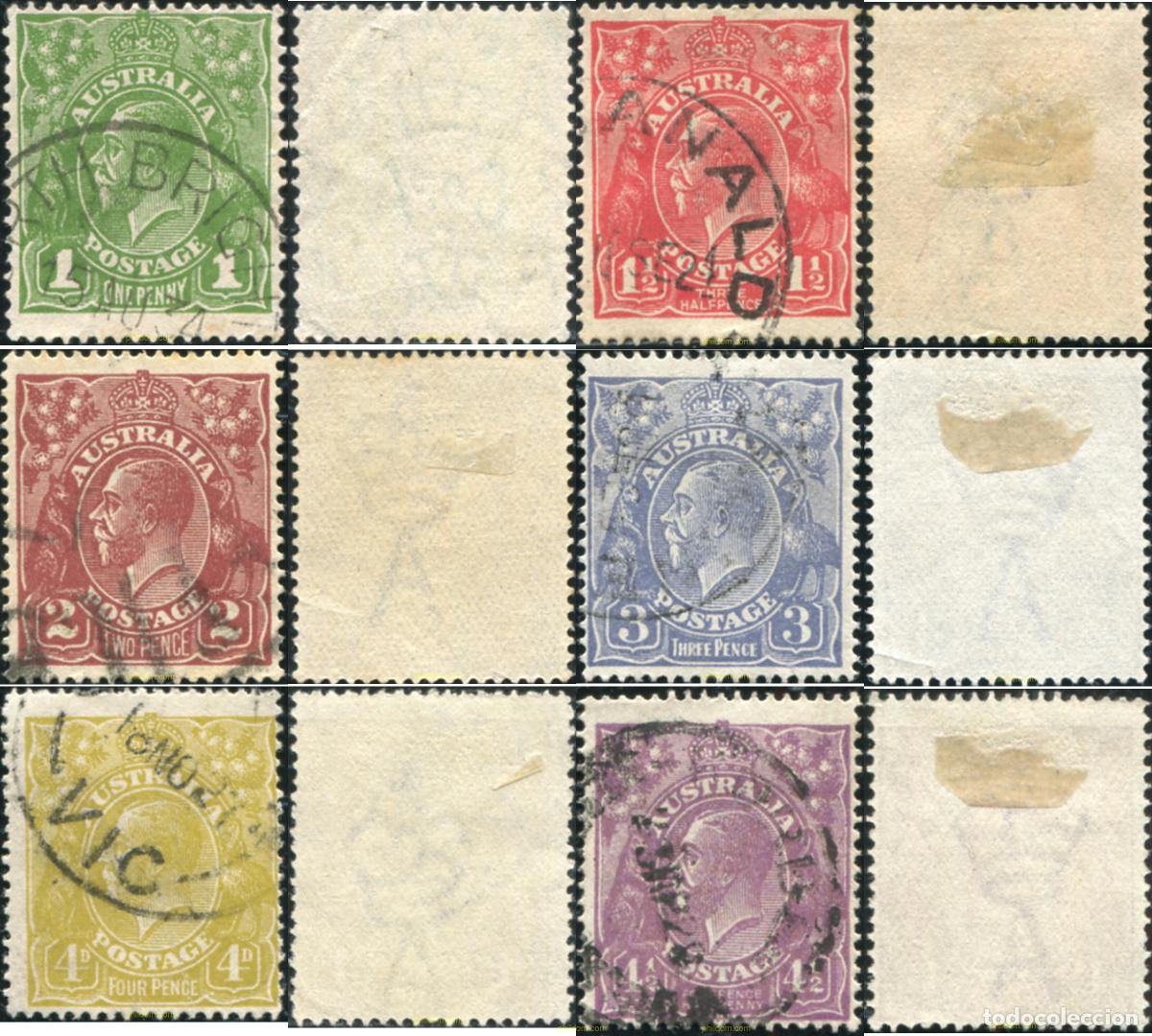 Sellos: 790921 USED AUSTRALIA 1924 MOTIVOS VARIOS