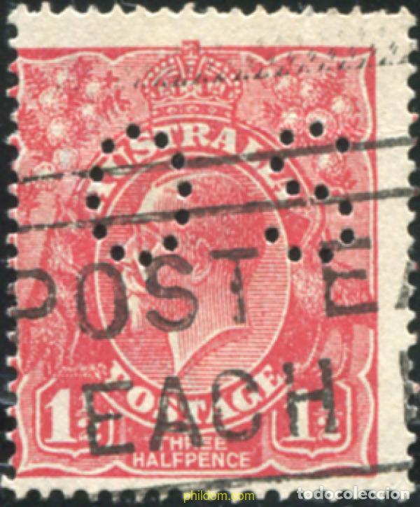 Sellos: 790922 USED AUSTRALIA 1924 SELLOS DE 1923-24 PERFORADOS