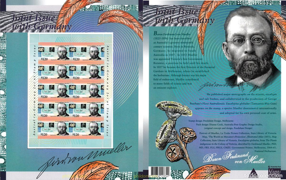 Sellos: 607722 MNH AUSTRALIA 1996 CENTENARIO DE LA MUERTE DEL BARON FERDINAND VON MUELLER