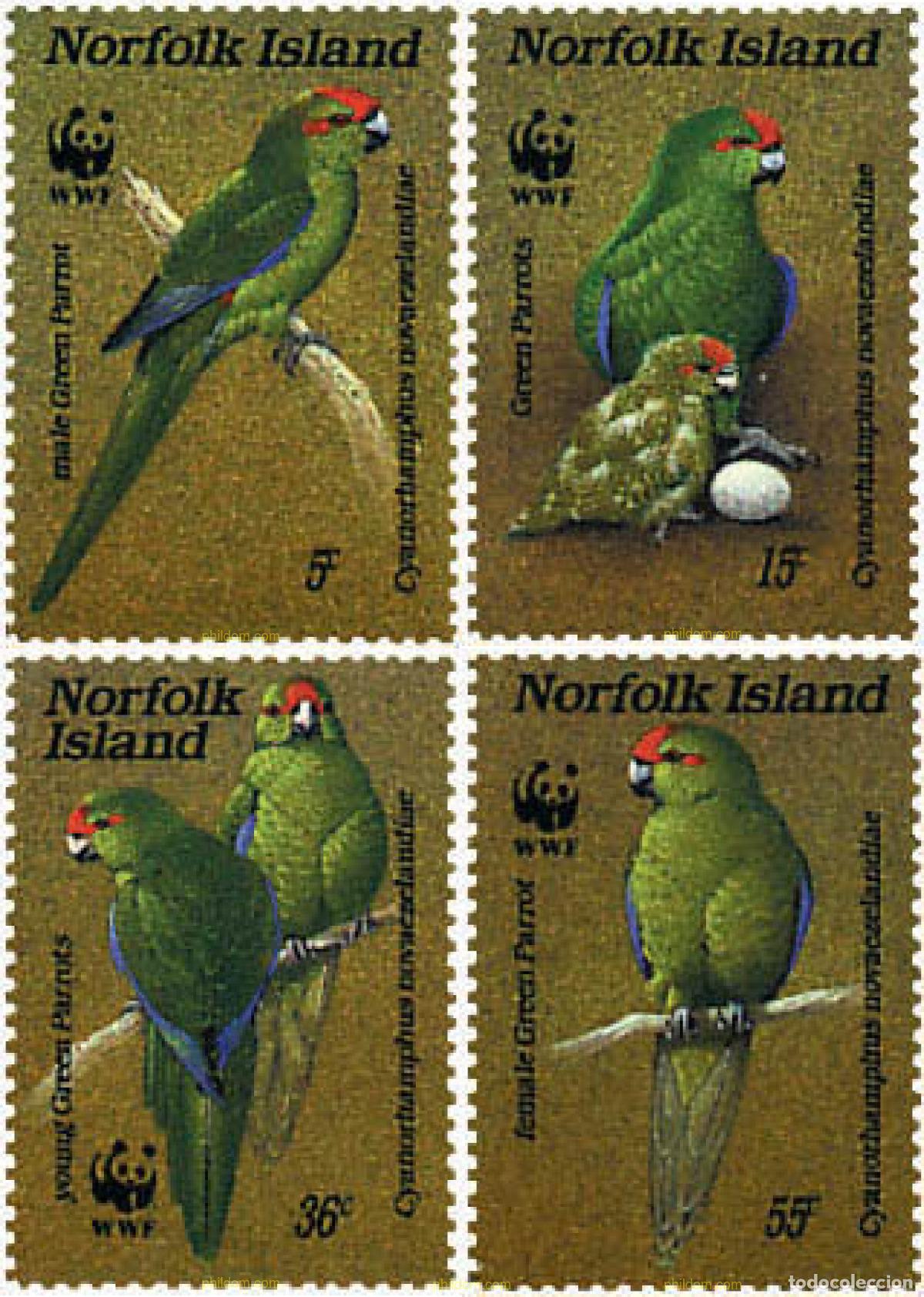 Sellos: 74979 MNH NORFOLK 1987 LORO DE FRENTE ROJA