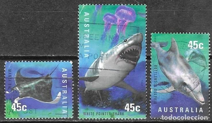 Sellos: SELLOS USADOS DE AUSTRALIA 1998, TIBURONES
