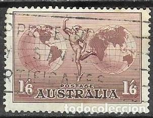 Sellos: SELLO USADO DE AUSTRALIA 1937, CORREO AEREO YT 6