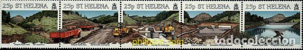 Sellos: 289683 MNH SANTA ELENA 1995 CONSTRUCCION DE LA PRESA DE HARPERS