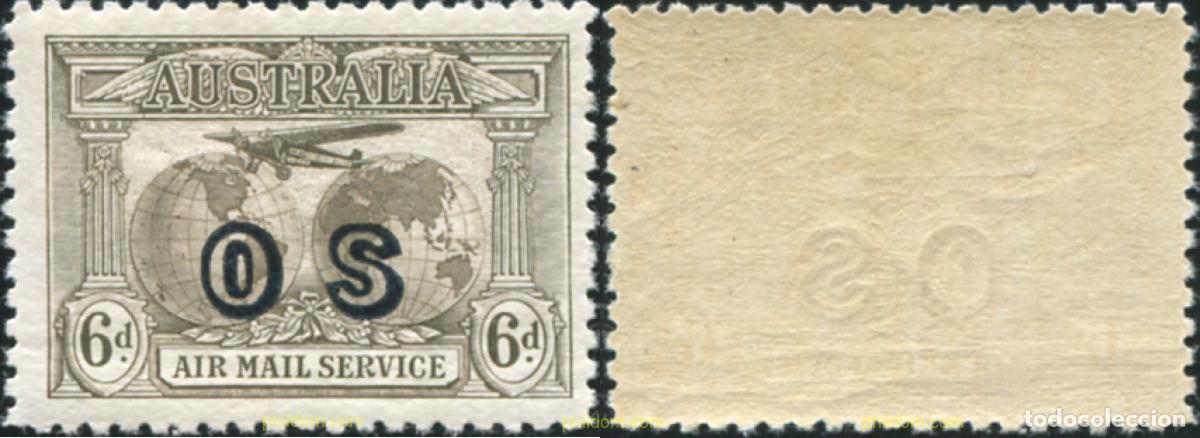 Sellos: 791045 HINGED AUSTRALIA 1931 SELLO SERVICIO A&eacute;REO