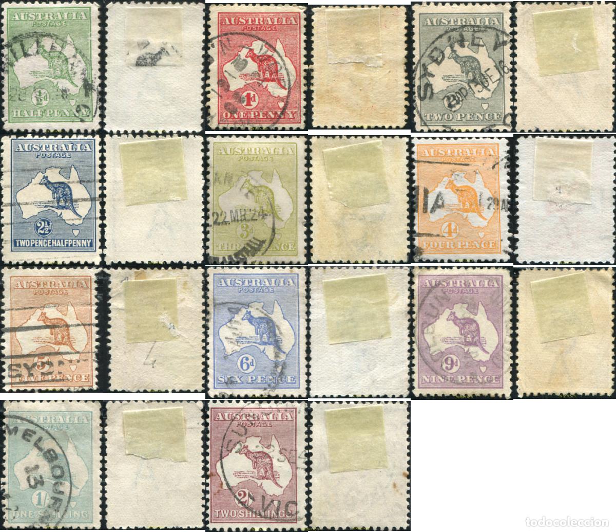 Sellos: 791064 USED AUSTRALIA 1912 MOTIVOS VARIOS
