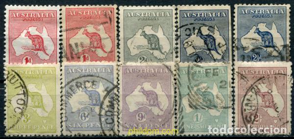 Sellos: 791065 USED AUSTRALIA 1912 MOTIVOS VARIOS