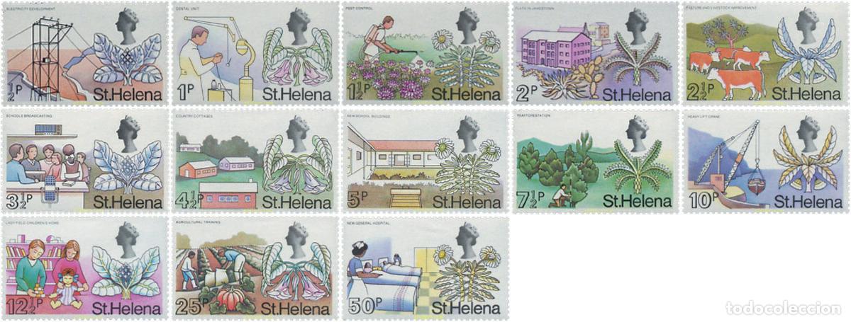 Sellos: 29820 MNH SANTA ELENA 1971 FLORES Y MOTIVOS VARIOS