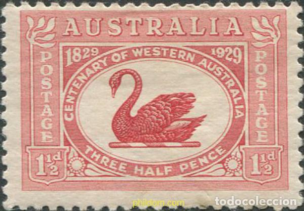 Sellos: 692119 HINGED AUSTRALIA 1929 CENTENARIO DE LA COLONIA DE AUSTRALIA OCCIDENTAL