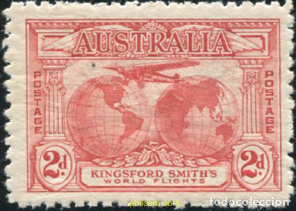 Sellos: 791126 HINGED AUSTRALIA 1931 VUELOS TRANSOCEANICOS DE SIR CHARLES KINGSFORD SMITH