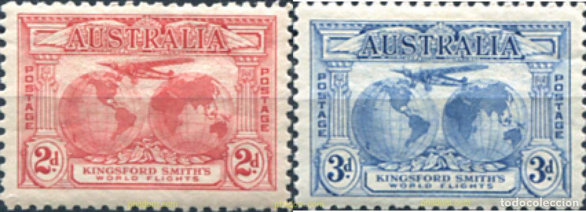Sellos: 371527 HINGED AUSTRALIA 1931 VUELOS TRANSOCEANICOS DE SIR CHARLES KINGSFORD SMITH