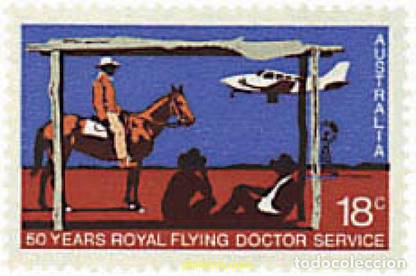 Sellos: 42975 MNH AUSTRALIA 1978 50 ANIVERSARIO DEL REAL SERVICIO MEDICO AEREO.