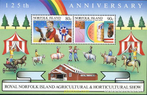 Sellos: 44847 MNH NORFOLK 1985 125 ANIVERSARIO DE LA PRIMERA EXPOSICION AGRARIA