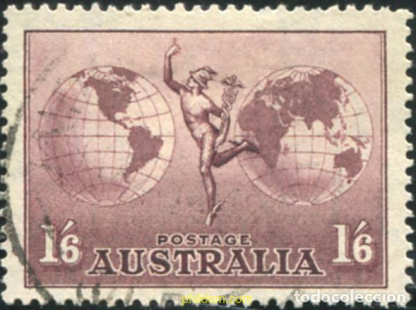 Sellos: 791149 USED AUSTRALIA 1937 PAPEL BRILLANTE, FILIGRANA