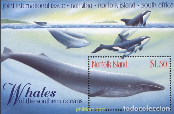 Sellos: 37876 MNH NORFOLK 1998 FAUNA MARINA. BALLENAS