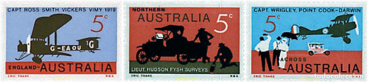 Sellos: 39255 MNH AUSTRALIA 1969 50 ANIVERSARIO DEL PRIMER VUELO ENTRE INGLATERRA Y AUSTRALIA