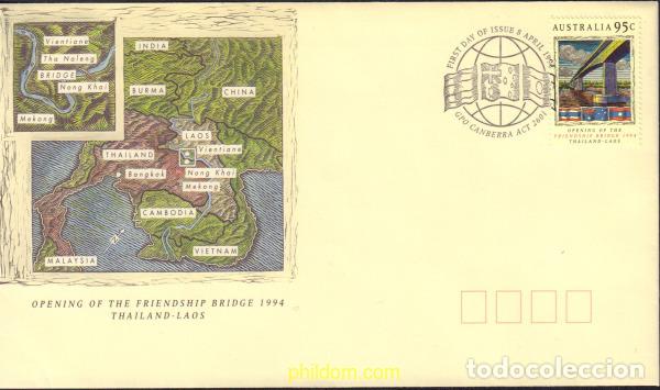 Sellos: 413620 MNH AUSTRALIA 1994 INAUGURACION DEL PUENTE DE LA AMISTAD ENTRE TAILANDIA Y LAOS