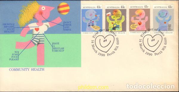 Sellos: 413618 MNH AUSTRALIA 1990 SALUD DE LA COMUNIDAD
