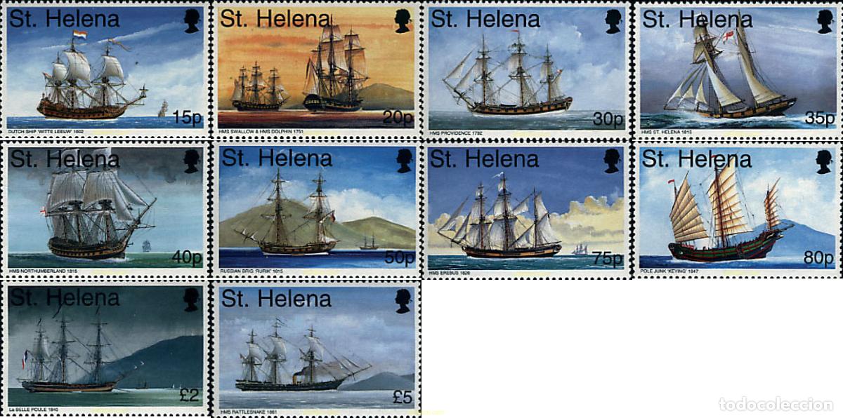 Sellos: 581497 MNH SANTA ELENA 1998 BARCOS DE VELA