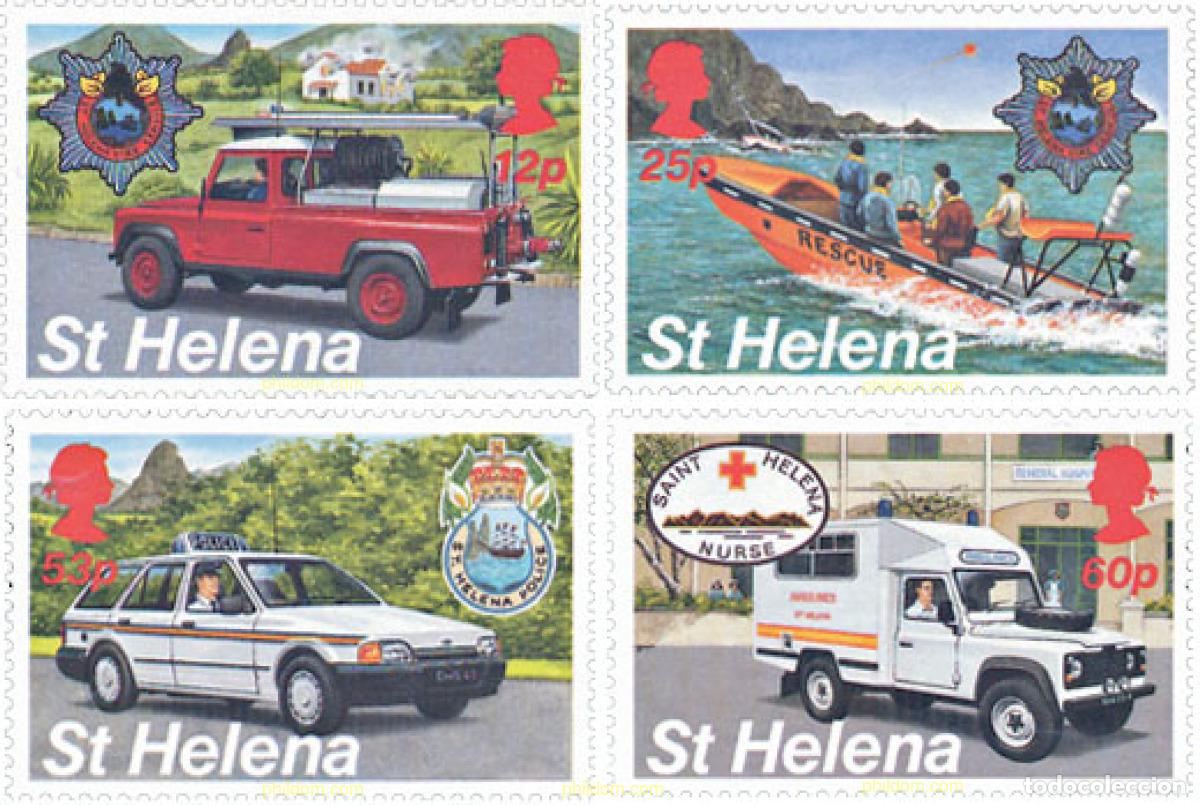 Sellos: 46230 MNH SANTA ELENA 1995 VEHICULOS DE SOCORRISMO