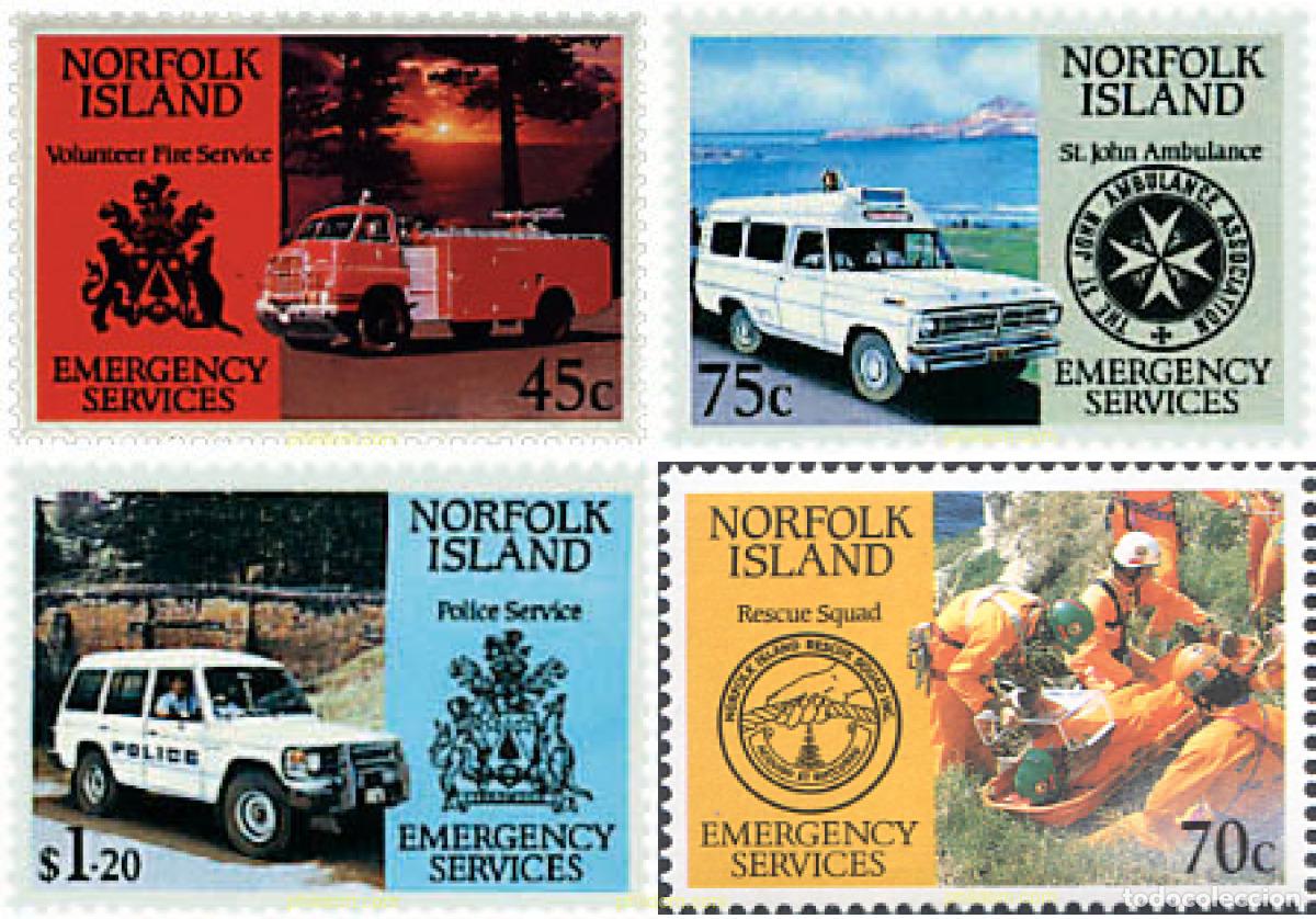 Sellos: 46228 MNH NORFOLK 1993 SERVICIO DE URGENCIA